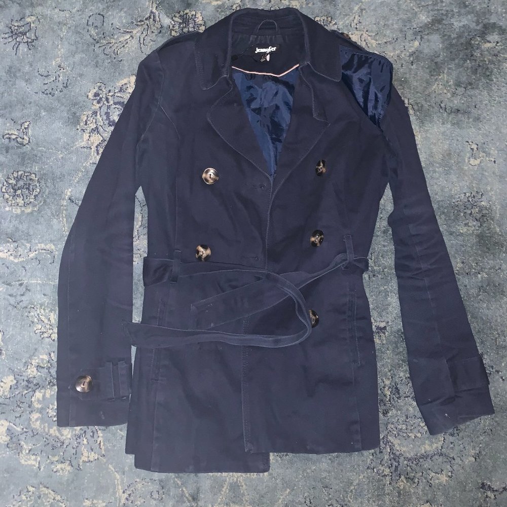 Navy peacoat, perfect for fall weather
